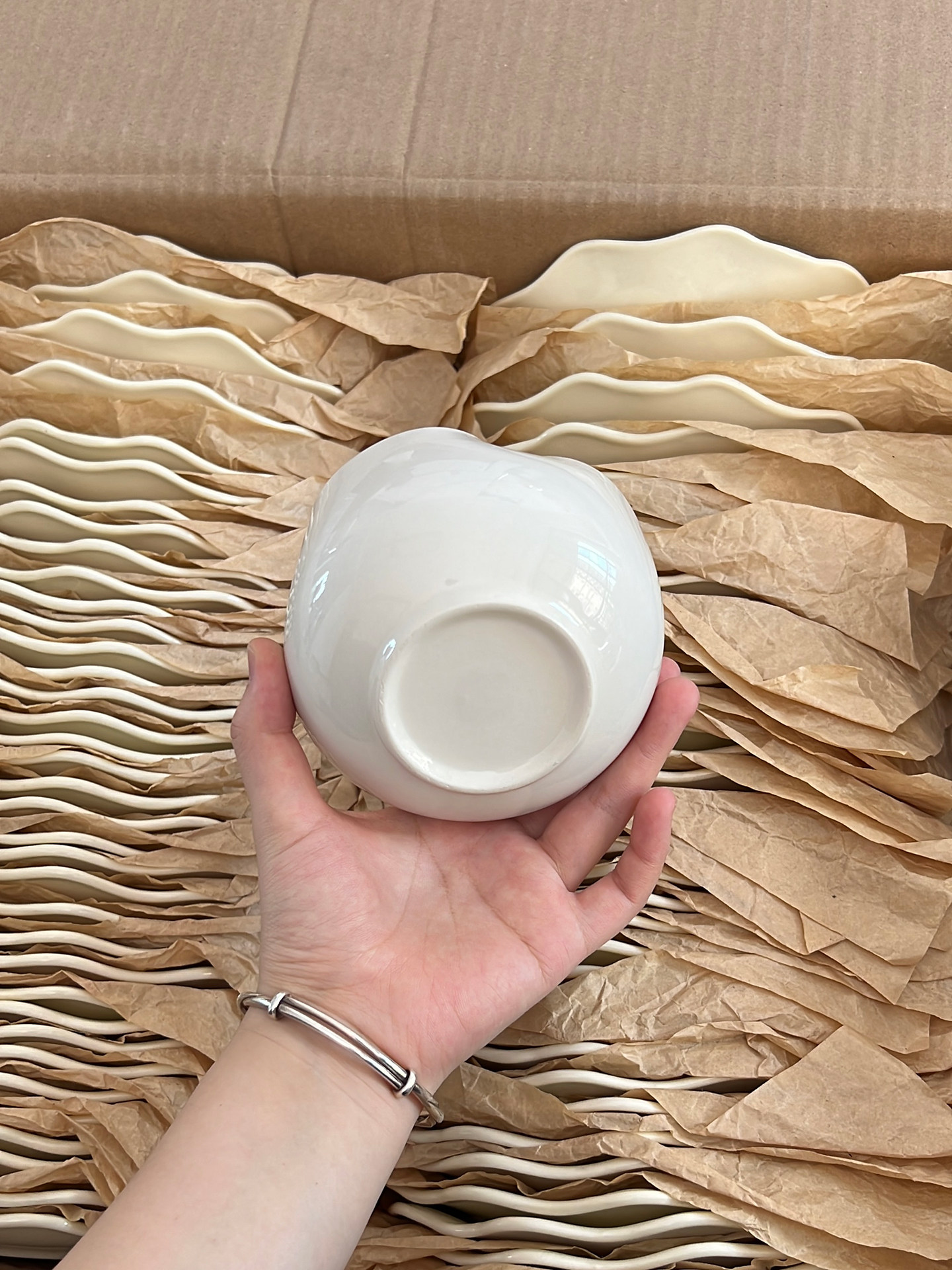 Nordic Petal Ceramic Bowl - Minimalist White Tableware