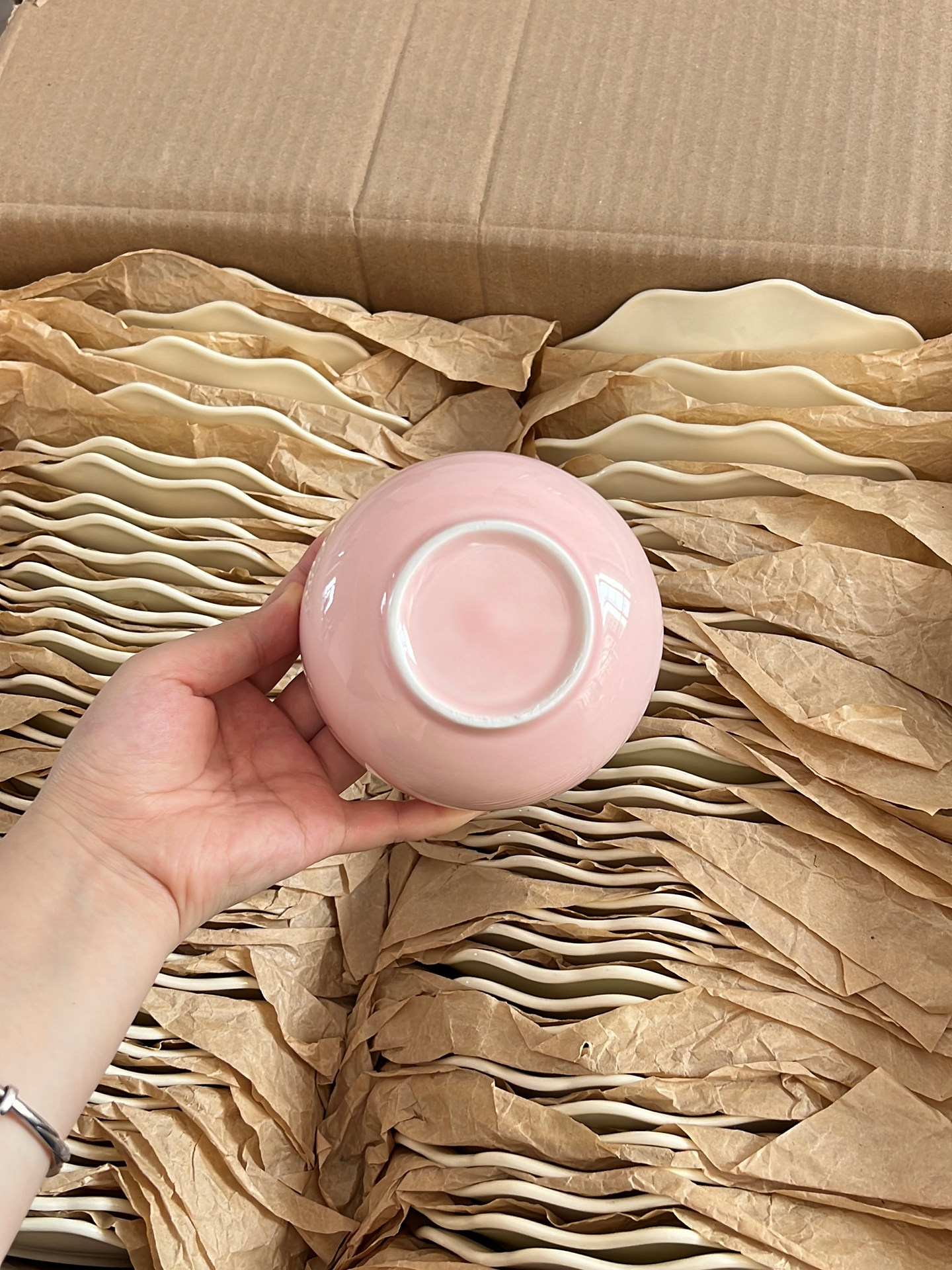 Nordic Pastel Pink Ceramic Bowl - Minimalist Tableware