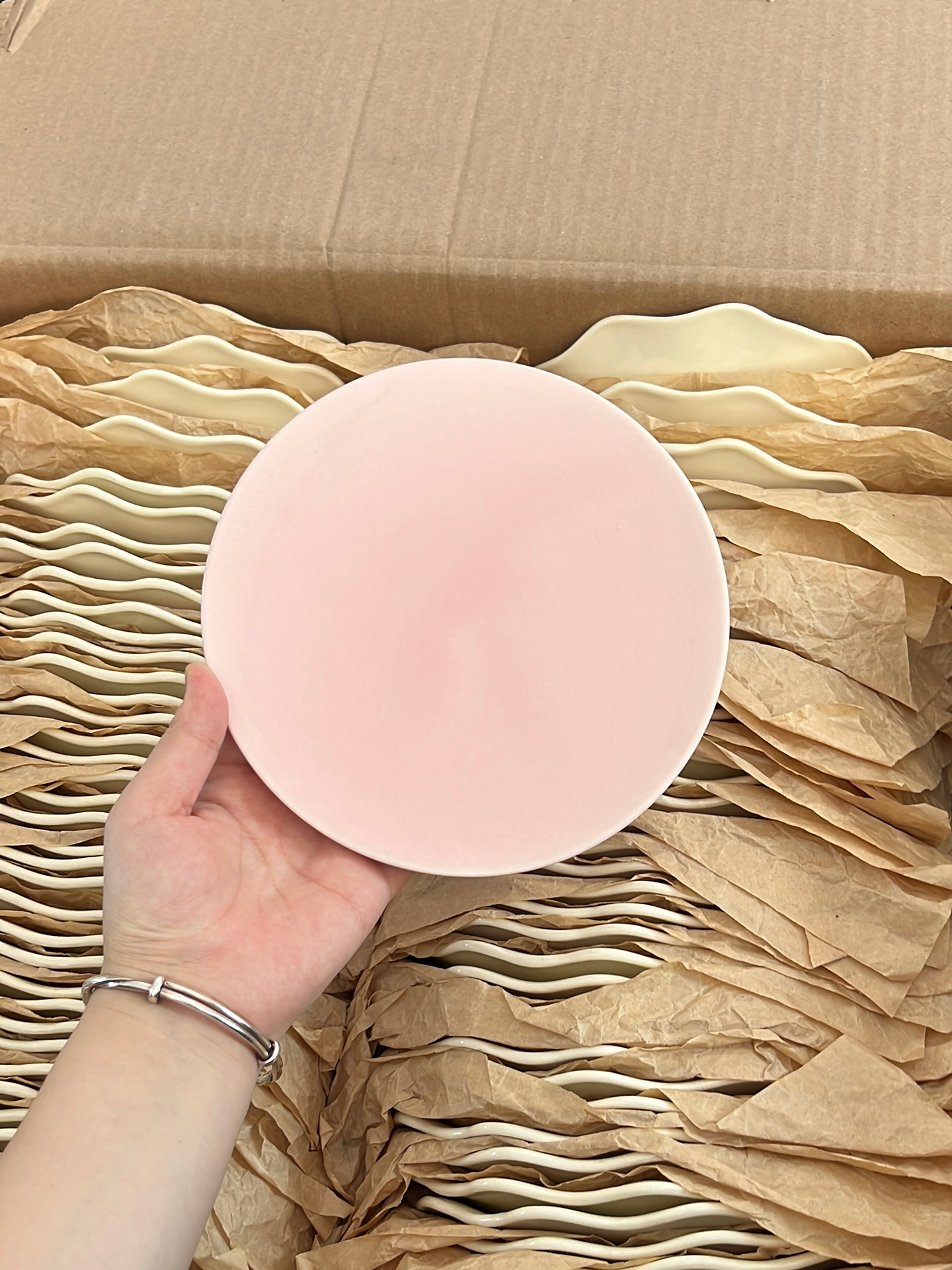 Nordic Pastel Pink Ceramic Plate - Minimalist Tableware
